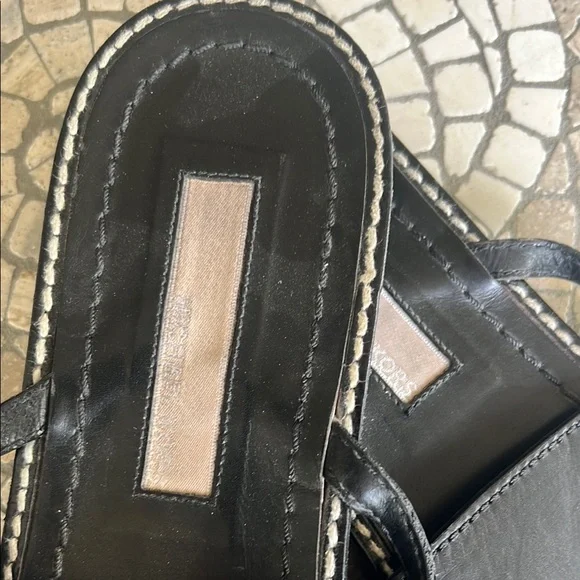 Michael Kors Black leather  Sandals with Sleek Design - Picture 4 of 13
